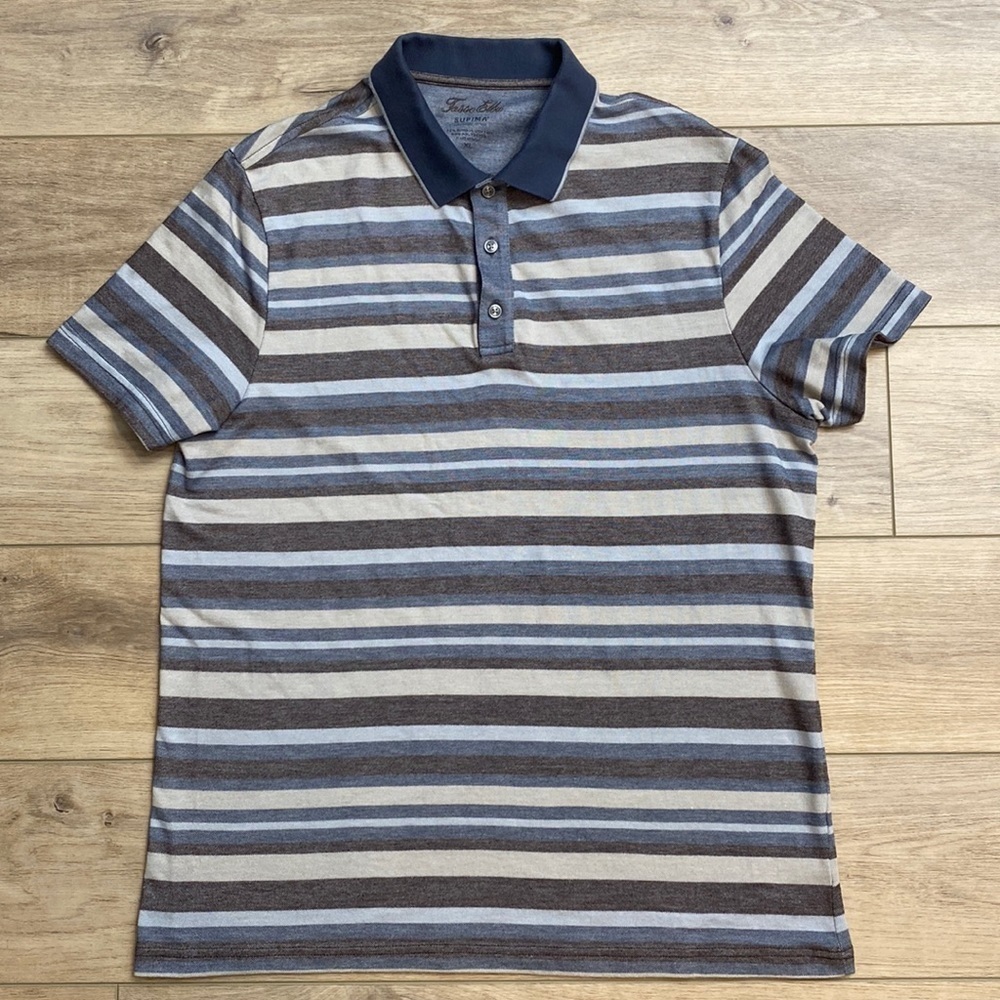 Tasso Elba | Supima Cotton‎ | Stiped Polo Shirt